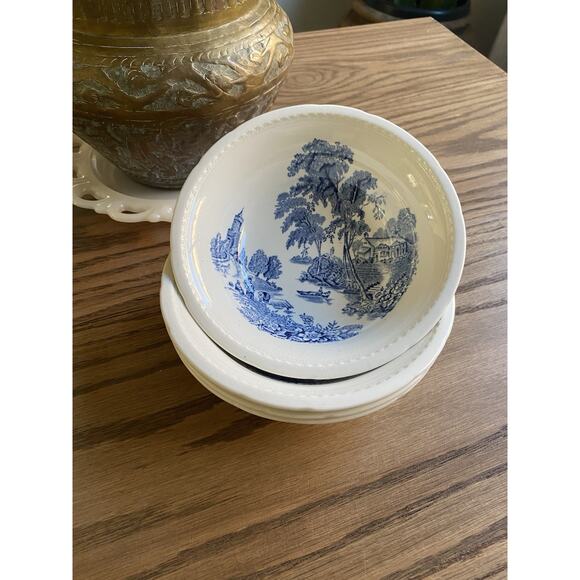 Vintage Cereal Bowls Swinnertons Staffordshire England The Ferry Collection Set - Picture 2 of 4